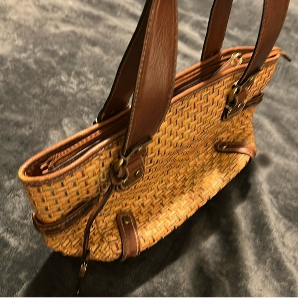 Fossil Vintage Woven Tote Bag